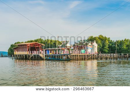Chanthaburi, Thailand: April 15, 2019 Scenery Of Fishing Village (the No-land Village) On April 15,2