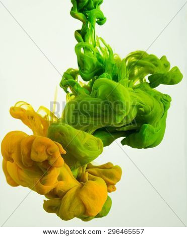 Colorful Ink Drops In Water