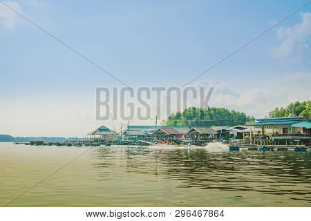 Chanthaburi, Thailand: April 16, 2019 Scenery Of Fishing Village (the No-land Village) On April 16,2