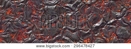 Seamless Magma- Large File. Destroy Molten- Fluid Metal