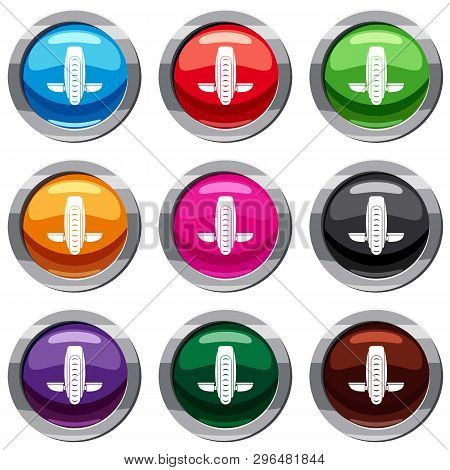 Balance Vehicle Set Icon Isolated On White. 9 Icon Collection Illustration