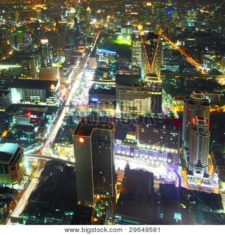 บรรยากาศของดาวในเวลากลางคืน กรุงเทพมหานคร ไทย