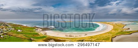 Aerial View Of The Famous Magheraroarty Beach - Machaire Rabhartaigh - On The Wild Atlantic Way In C