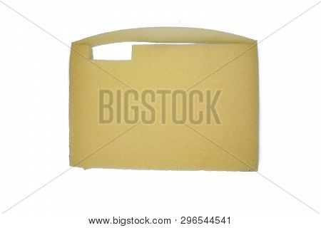 A Sponge Preparing To Be Planted In Hydroponics Vegetable Plots, The Cube Sponge, Isolated White Bac
