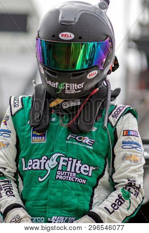 April 12, 2019 - Richmond, Virginia, USA: Justin Haley (11) takes to the track to practice for the ToyotaCare 250 at Richmond Raceway in Richmond, Virginia.