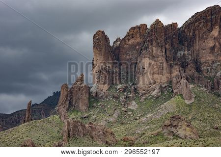 Storm Sky Above Superstition Mountain, Lost Dutchman State Park, Arizona