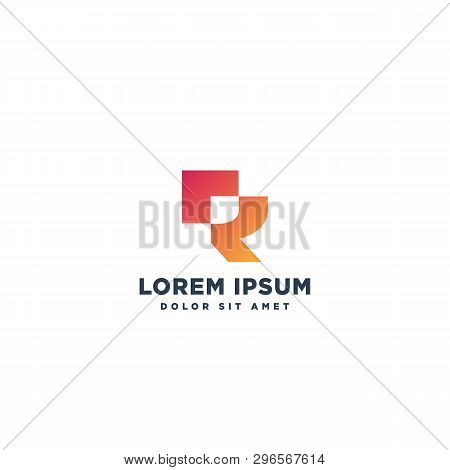 Logo Type Letter R Luxury Logo Template Vector Illustration Monogram Icon Element