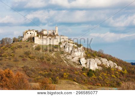 Falkenstein Castle in autumn, Austria