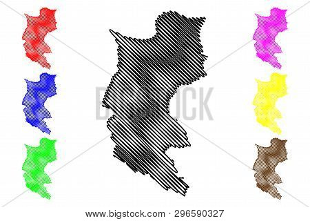 Magdalena Department (colombia, Republic Of Colombia, Departments Of Colombia) Map Vector Illustrati