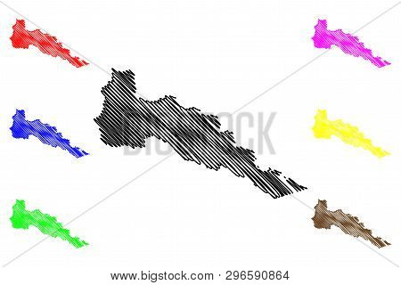 Putumayo Department (colombia, Republic Of Colombia, Departments Of Colombia) Map Vector Illustratio