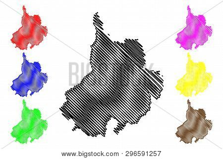 Santander Department (colombia, Republic Of Colombia, Departments Of Colombia) Map Vector Illustrati