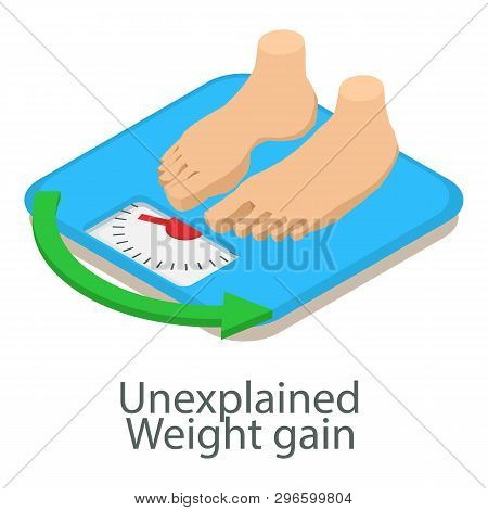Unexplained Weight Icon. Isometric Illustration Of Unexplained Weight Icon For Web