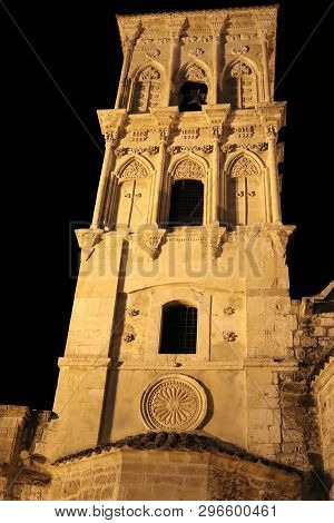 The Church Of Saint Lazarus, A Late-9th Century Church In Larnaca At Night, Cyprus. It Belongs To Th