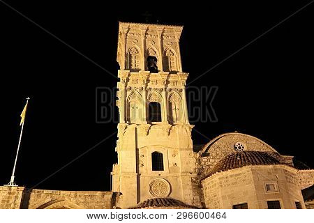 The Church Of Saint Lazarus, A Late-9th Century Church In Larnaca At Night, Cyprus. It Belongs To Th