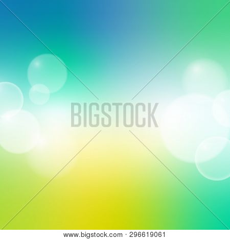 Colorful Vector Illustration With Soft Bokeh Effect, Abstract Background