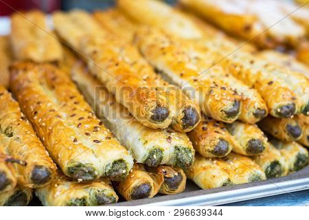 Appetizing Rollini With Brynza Cheese And Spinach