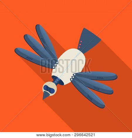Isolated Object Of Bird And Wing Symbol. Set Of Bird And Animal Vector Icon For Stock.