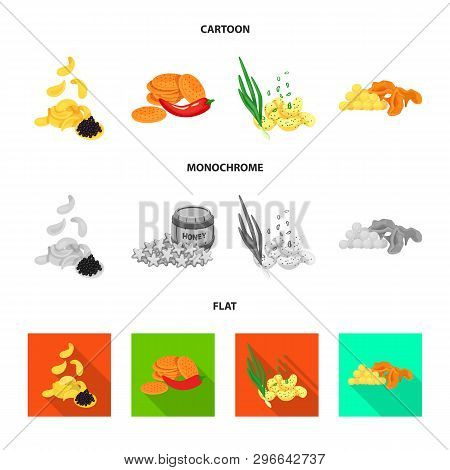 Vector Design Of Taste And Seasonin Logo. Set Of Taste And Organic   Stock Vector Illustration.