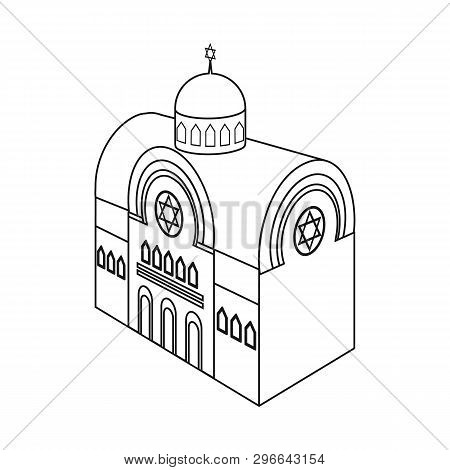 Vector Design Of Synagogue And Church Symbol. Collection Of Synagogue And Judaism Stock Vector Illus