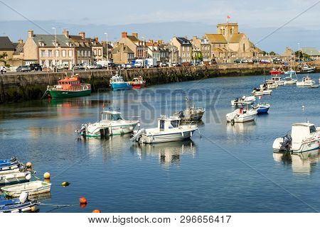Barfleur, France - August 29, 2018: Port Of Barfleur Is Ranked Among The Most Beautiful Villages In 