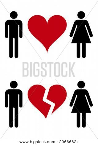 Deux icônes de relations amoureuses.