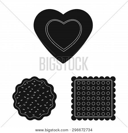 Vector Illustration Of Biscuit And Bake Icon. Collection Of Biscuit And Chocolate Stock Vector Illus