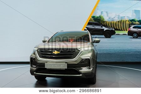 Bangkok, Thailand - March 31, 2019:  All-new Chevrolet Captiva 2019 On Display At The 40th Bangkok I