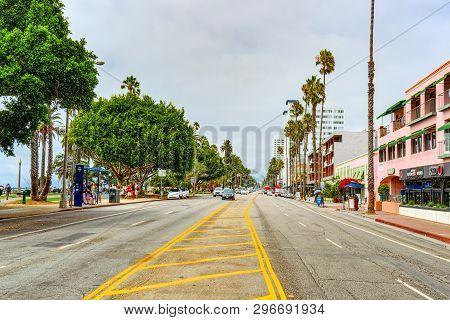 City Views, Santa Monica Streets - A Suburb Of Los Angeles. California.usa.
