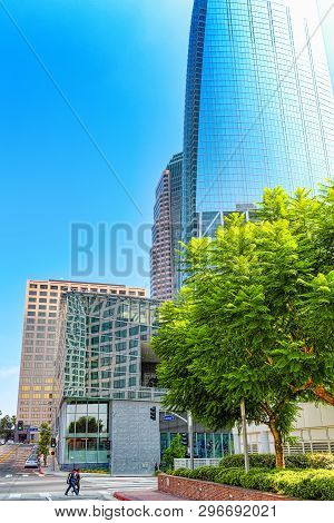View Of The Downtown Of Los Angelos, In The Daytime.