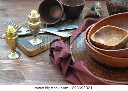 Rustic Pottery And Home Interior Decor. Antique Crockery
