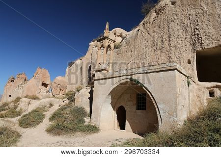 Zelve Mosque In Zelve Valley, Cappadocia, Nevsehir, Turkey