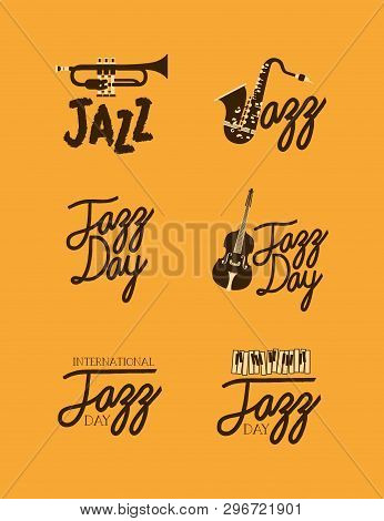 Jazz Day Poster Set Of Templates Vector Illustration Design