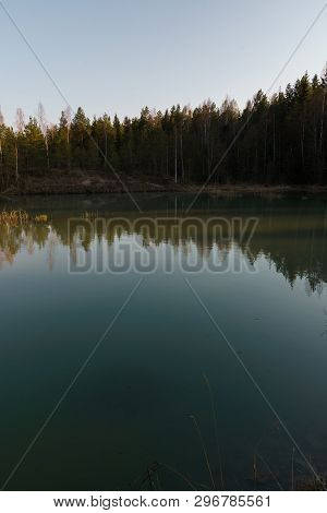 Beautiful Turquoise Lake In Latvia - Meditirenian Style Colors In Baltic States - Lackroga Ezers