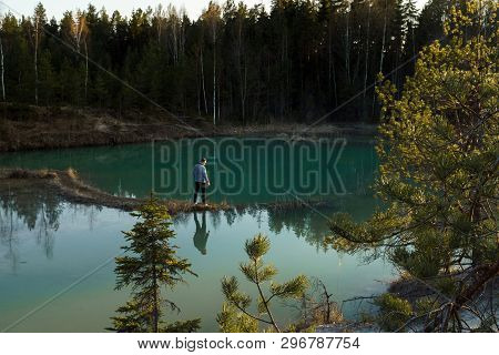 Beautiful Turquoise Lake In Latvia - Meditirenian Style Colors In Baltic States - Lackroga Ezers