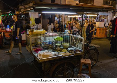 Malacca, Malaysia - August4, 2018: The Stall Of Many Shops Around Jonker Walk Street , China Town In
