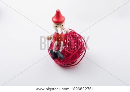 Tiny Figurine Of Man Miniature Model Puppet Pinocchio