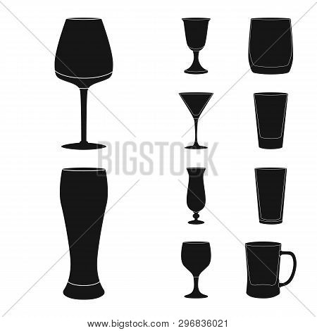 Vector Illustration Of Texture And Volume Sign. Set Of Texture And Container Stock Symbol For Web.