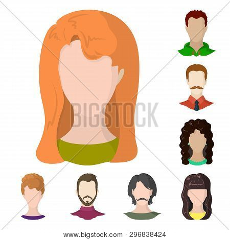 Vector Illustration Of Avatar And Dummy Icon. Set Of Avatar And Figure Vector Icon For Stock.