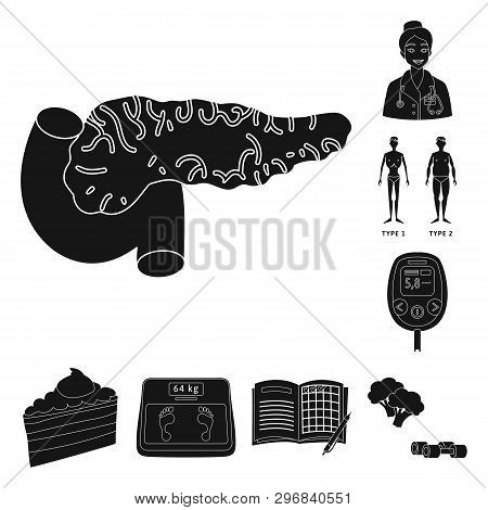 Isolated Object Of Healthcare And Medicine Symbol. Collection Of Healthcare And Diabetes Vector Icon