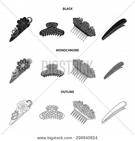 Vector Illustration Of Beauty And Fashion Icon. Set Of Beauty And Female Vector Icon For Stock.