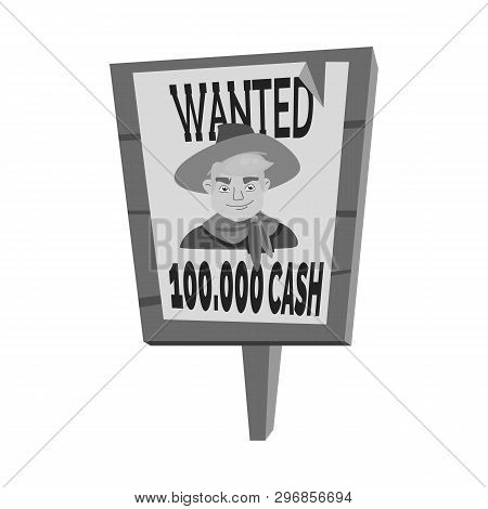Vector Design Of Poster And Searched Icon. Collection Of Poster And Criminal Stock Symbol For Web.