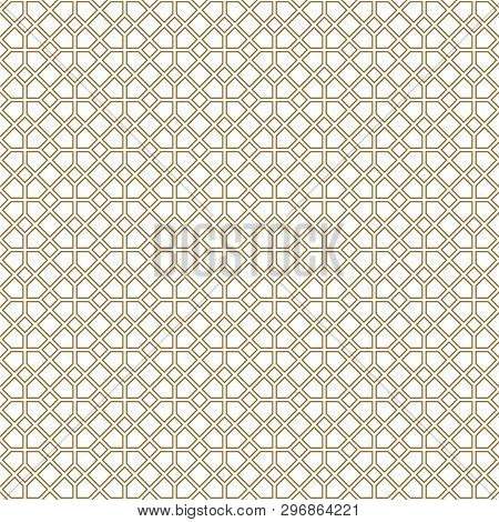 Seamless Geometric Ornament .brown Color Lines.contured Lines
