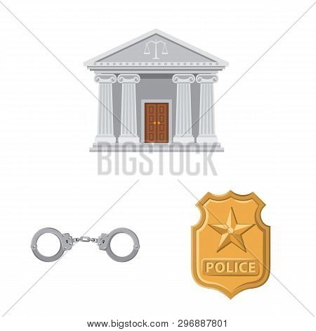 Vector Illustration Of Law And Lawyer Logo. Collection Of Law And Justice Stock Symbol For Web.