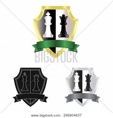 Vector Illustration Of Emblem And Badge Icon. Set Of Emblem And Sticker Vector Icon For Stock.