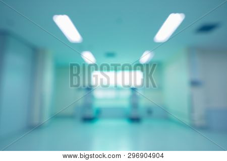 Abstract Blur Of Hemodialysis Machine,equipment Dialysis Machines In Hospitals,corridor In A Modern 