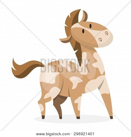 Horse Wild Or Domestic Animal. Brown Mammal