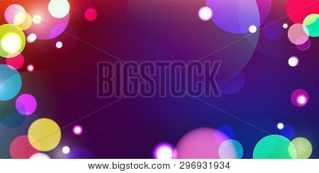 Colorful Vector Illustration With Soft Bokeh Effect, Abstract Background