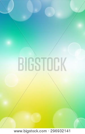 Colorful Vector Illustration With Soft Bokeh Effect, Abstract Background