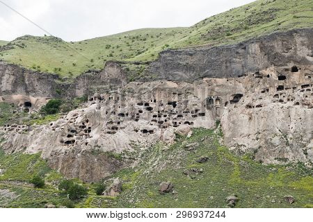 Famous Touristic Place Vardzia Cave Monastery - Excavated From Erusheti Mountain On The Left Bank Of