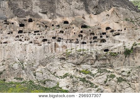 Famous Touristic Place Vardzia Cave Monastery - Excavated From Erusheti Mountain On The Left Bank Of